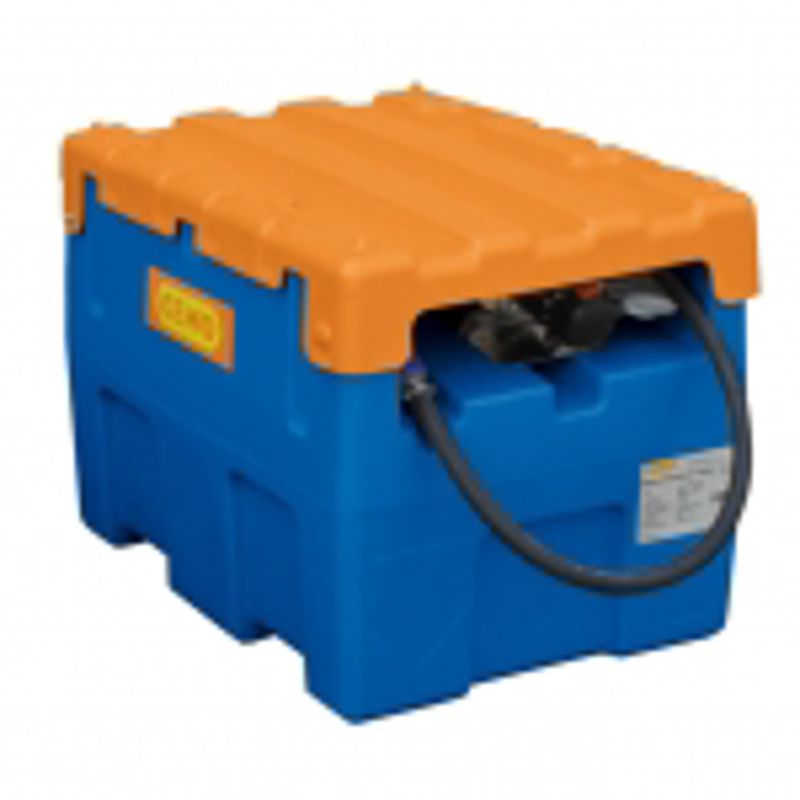 200 liter mobiele opslagtank voor AdBlue® met 12 Volt pomp voor AdBlue® met beschermkap