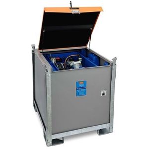 Infracube® stalen Adbluetank 980 liter met slanghaspel en warmte unit