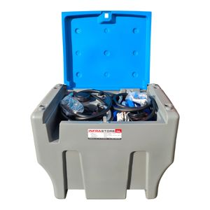 400 Liter Diesel und 50 Liter AdBlue® mit 12 Volt Dieselpumpe und 12 Volt Pumpe für AdBlue® mit Klappdeckel 