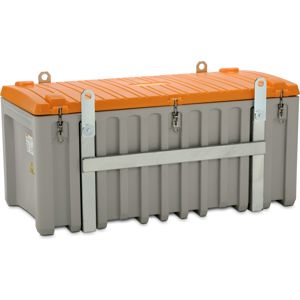 Cembox 750 liter met 4 hijsogen en zijdeur van 50 x 45cm (b x h) voor opslag en transport van gereedschap en andere materialen