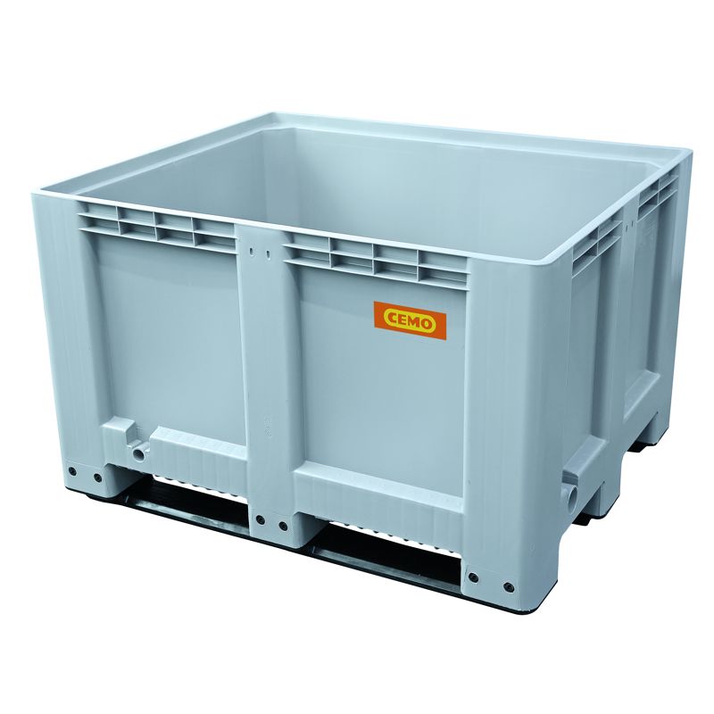 300 liter Cemo kunststof opslag- en transport- en logistiekbox in neutrale grijze kleur