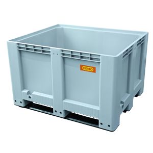 525 liter Cemo kunststof opslag- en transport- en logistiekbox in neutrale grijze kleur