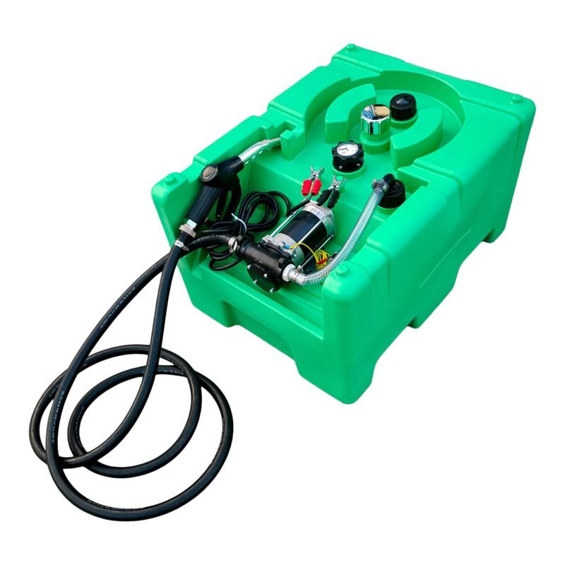 Infracube® 125 liter mobiele benzinetank met 12 Volt pomp met inhoudsmeter en aftapplug